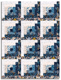 Matt's Moda Pre-cut 12 Block Log Cabin Quilt Kit - Feather & Forest Bloom - Midnight