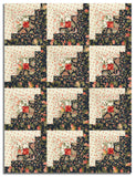 Moda 3 Sisters Pre-cut 12 Block Log Cabin Quilt Kit - Ambiance - Midnight