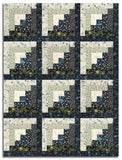 Moda Pre-cut 12 Block Log Cabin Quilt Kit - Chelsea Garden - Midnight