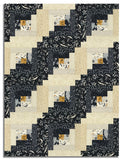 Moda Pre-cut 12 Block Log Cabin Quilt Kit - Arabesque - Midnight