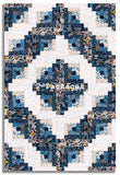 Matt's Moda Pre-cut 12 Block Log Cabin Quilt Kit - Feather & Forest Bloom - Midnight