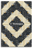 Moda Pre-cut 12 Block Log Cabin Quilt Kit - Arabesque - Midnight