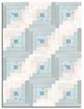 Andover Pre-Cut 12 Block Log Cabin Quilt Kit - Sewing Bird - Mist