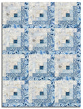 Clothworks Pre-Cut 12 Block Log Cabin Quilt Kit - Naturescape - Sky