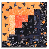 Moda Pre-cut 12 Block Log Cabin Quilt Kit - Coven - Onyx