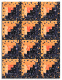 Moda Pre-cut 12 Block Log Cabin Quilt Kit - Coven - Onyx