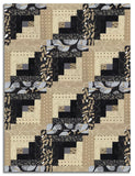 Moda Pre-cut 12 Block Log Cabin Quilt Kit - Mira - Onyx