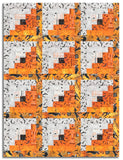 Windham Pre-Cut 12 Block Log Cabin Quilt Kit - Hallow's Eve - Orange