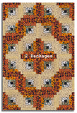 Clothworks Pre-Cut 12 Block Log Cabin Quilt Kit - Emerald Hollow - Orange
