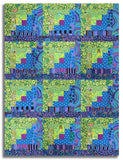 Free Spirit Kaffe Fassett Pre-cut 12 Block Log Cabin Quilt Kit - Peacock
