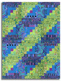 Free Spirit Kaffe Fassett Pre-cut 12 Block Log Cabin Quilt Kit - Peacock