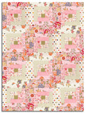 Moda Pre-cut 12 Block Log Cabin Quilt Kit - Fieldrush - Peony