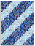 Matt's Hoffman Bali Batiks Pre-Cut 12 Block Log Cabin Quilt Kit - Mermaid Lagoon - Prism 2