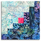 Matt's Hoffman Bali Batiks Pre-Cut 12 Block Log Cabin Quilt Kit - Mermaid Lagoon - Prism