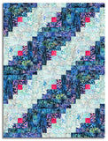 Matt's Hoffman Bali Batiks Pre-Cut 12 Block Log Cabin Quilt Kit - Mermaid Lagoon - Prism