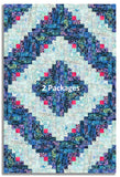 Matt's Hoffman Bali Batiks Pre-Cut 12 Block Log Cabin Quilt Kit - Mermaid Lagoon - Prism