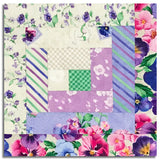 Matt's Wilmington Pre-Cut 12 Block Log Cabin Quilt Kit - Pansy Fields - Purple