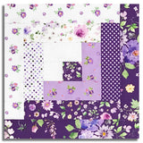 Matt's Clothworks Pre-Cut Log Cabin Table Runner Kit - Chateau En Fleur - Purple