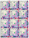 Matt's Wilmington Pre-Cut 12 Block Log Cabin Quilt Kit - Pansy Fields - Purple