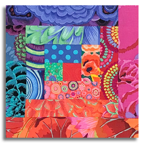 Free Spirit Kaffe Fassett Pre-cut 12 Block Log Cabin Quilt Kit - Razzmatazz