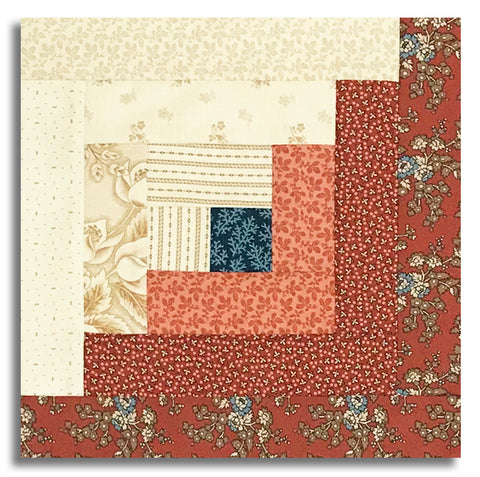 Moda Pre-cut 12 Block Log Cabin Quilt Kit - Miss Mollie - Red