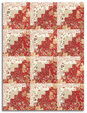 Matt's Moda Pre-cut 12 Block Log Cabin Quilt Kit - Le Jardin Rouge - Red