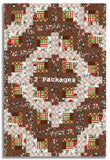 Matt's In The Beginning Pre-Cut 12 Block Log Cabin Quilt Kit - Winter Enchantment - Red