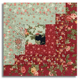 Moda 3 Sisters Pre-cut 12 Block Log Cabin Quilt Kit - Ambiance - Rose