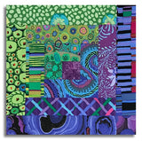 Free Spirit Kaffe Fassett Pre-cut 12 Block Log Cabin Quilt Kit - Royal Garden