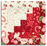 Matt's Moda Pre-cut Log Cabin Table Runner Kit - Je Taime - Scarlet