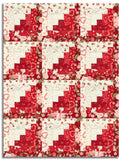 Matt's Moda Pre-cut 12 Block Log Cabin Quilt Kit - Je Taime - Scarlet