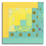 Free Spirit Pre-cut 12 Block Log Cabin Quilt Kit - Tula's True Colors - Seaglass