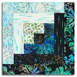 Matt's Hoffman Bali Batiks Pre-Cut 12 Block Log Cabin Quilt Kit - Mermaid Lagoon - Spectrum