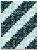 Matt's Hoffman Bali Batiks Pre-Cut 12 Block Log Cabin Quilt Kit - Mermaid Lagoon - Spectrum