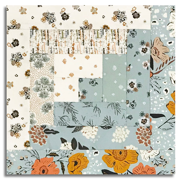 Matt's Moda Pre-cut 12 Block Log Cabin Quilt Kit - Wellspring - Storm