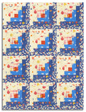 Moda Pre-cut 12 Block Log Cabin Quilt Kit - Persimmon - Twilight