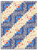 Moda Pre-cut 12 Block Log Cabin Quilt Kit - Persimmon - Twilight