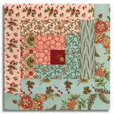 Andover Pre-Cut Log Cabin Table Runner Kit - Jingle Bell - Vintage Blue
