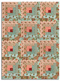 Andover Pre-Cut 12 Block Log Cabin Quilt Kit - Jingle Bell - Vintage Blue