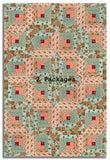 Andover Pre-Cut 12 Block Log Cabin Quilt Kit - Jingle Bell - Vintage Blue