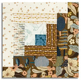 Matt's Moda Pre-cut 12 Block Log Cabin Quilt Kit - Feather & Forest Bloom - Walnut