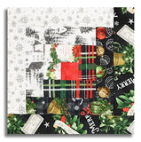 Blank Quilting Pre-Cut 12 Block Log Cabin Quilt Kit - Be Merry & Shine Bright
