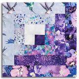 Timeless Treasures Pre-Cut 12 Block Log Cabin Quilt Kit - Garden Delight