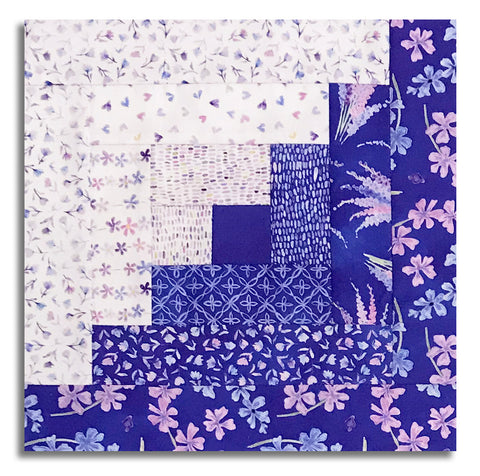 Moda Moda Pre-cut Log Cabin Table Runner Kit - Delphinium