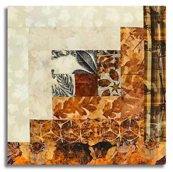 Matt's In The Beginning Pre-Cut 12 Block Log Cabin Quilt Kit - Autumn Elegance