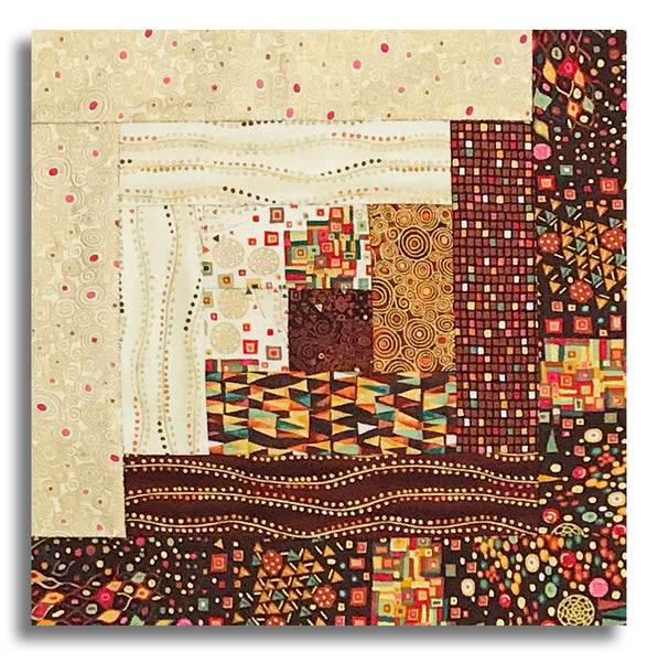 Andover/Makower Pre-Cut 12 Block Log Cabin Quilt Kit - Golden