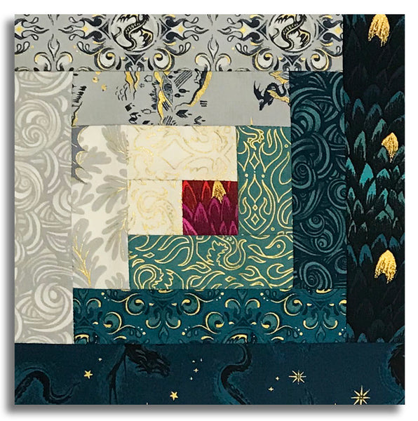 Moda Pre-cut 12 Block Log Cabin Quilt Kit - Fireglow