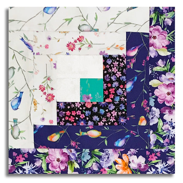 Windham Pre-Cut 12 Block Log Cabin Quilt Kit - Serafina