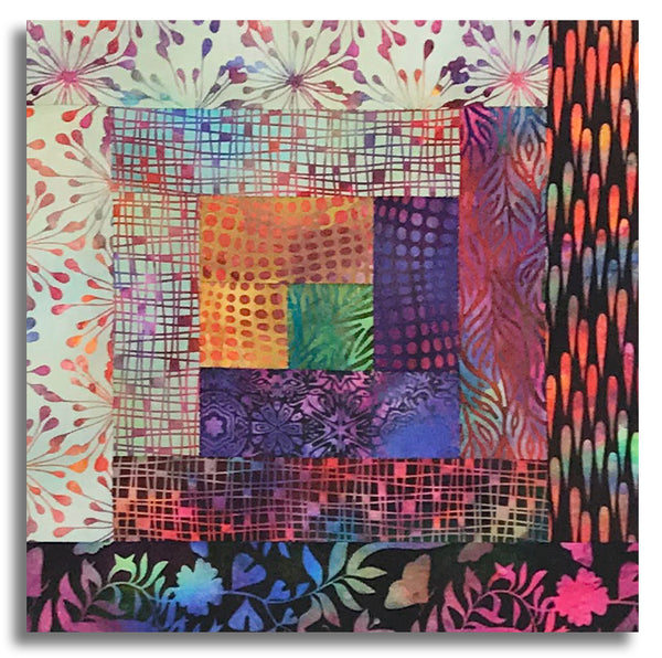 In The Beginning Pre-Cut 12 Block Log Cabin Quilt Kit - Impressions