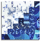 Matt's Free Spirit Pre-Cut Log Cabin Table Runner Kit - Azul